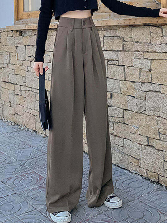 2021-spring-new-korean-style-high-waist-drape-mopping-wide-leg-long-pants-all-match-loose-straight-leg-casual-pants-women