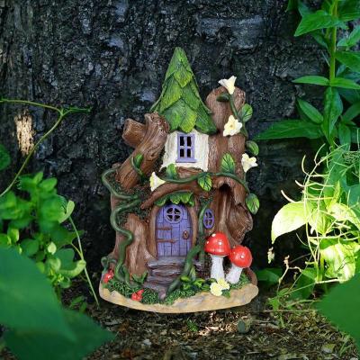 Miniature Fairy Elf ประตูตุ๊กตาไม้ Garden Craft อุปกรณ์เสริมบ้านตุ๊กตา DIY ภาพวาด Vintage Decor ภูมิทัศน์ Gift