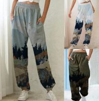 [COD] 2022 wish hot style Europe and the States girls casual trousers fashion loose printed