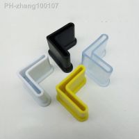 Triangle Iron Foot Cover Corner L-shaped Angle Feet Pipe Tubing End Cover Caps Rubber Black/White/Yellow/Transparent