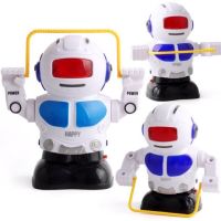 ของเล่นเด็กหุ่นยนต์กระโดดเชือก มีเสียงเพลง มีไฟ Robot PIONEER หุ่นยนต์