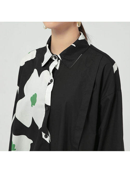 xitao-dress-women-full-sleeve-print-shirt-dress