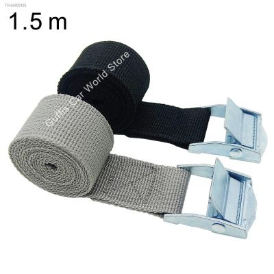 ▥✴㍿ 1.5 Meter Tie Down Strap Strong Ratchet Belt Luggage Bag Cargo Lashing With Metal Buckle for Car Motorcycle Bike Dropshipping