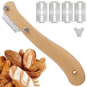 Bread Lame Wooden Handle Bread Slashing Tool Dough Scoring Knife With 5  Pieces Replaceable Blades For Bread Making Kitchen Accessories 