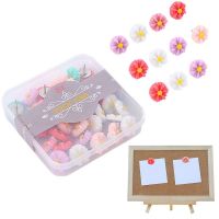 ❁ Cute Push Pins 30 Pieces Rose Daisy Cork Board Pins Gradient Color Flower Tacks And Push Pins For Cork Board Bulletin Board