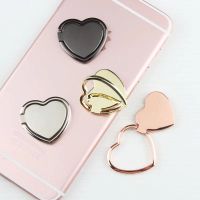 ❧❐▽ 1pcs Metal Heart Mobile Phone Finger Ring Holder Telephone Support Accessories Magnetic Car Bracket Socket Stand Mobile Phones