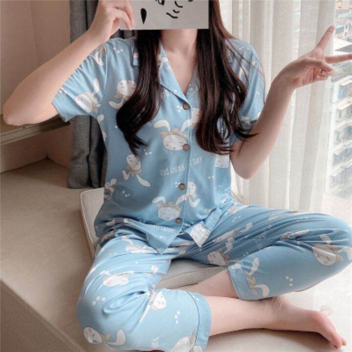 pyjamas-women-short-sleeve-long-pant-summer-sleepwear-pajamas-set-cute-cartoon-cotton-pijamas-suit-new-home-clothes-15-styles