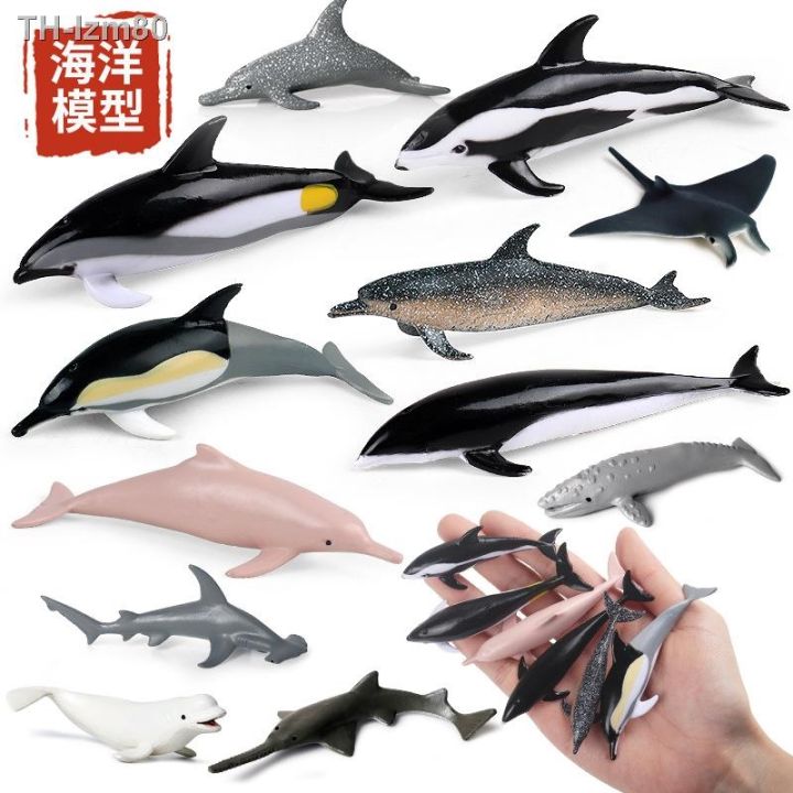 ของขวัญ-เด็กจำลองสัตว์ทะเลรุ่น-solid-mini-ปลาโลมา-beluga-sawfish-ฉลามหัวค้อน-ฉลาม-ฉลามวาฬหลังค่อม-เครื่องประดับ