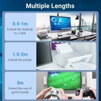 For Pc Smart Tv One Ssd Usb Cable Usb Cable Extension A Male To A Female Usb 3.0 Extender Data Cord Data Cable Fast Speed