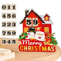 Advent Calendar Wooden Santa Christmas Calendar Durable Creative Funny Lovely Advent Calendar For Family Kids Friends cool