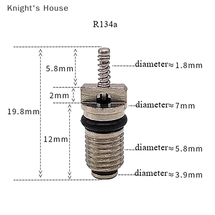 knights-house-แกนวาล์ว-r134a-ac-10ชิ้นแกนปรับอากาศรถยนต์ชุดซ่อมแกนทนความร้อนอุปกรณ์เสริมรถยนต์ยานพาหนะ