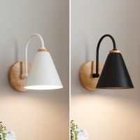 Black White Modern Wall Lamp Nordic Solid For Bedroom Living Room Aisle Sconce Interior Decoration