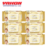 Combo 6 gói Khăn ướt em bé Nuna Gold Siêu Dày 60gsm 80 MIếng Không Mùi