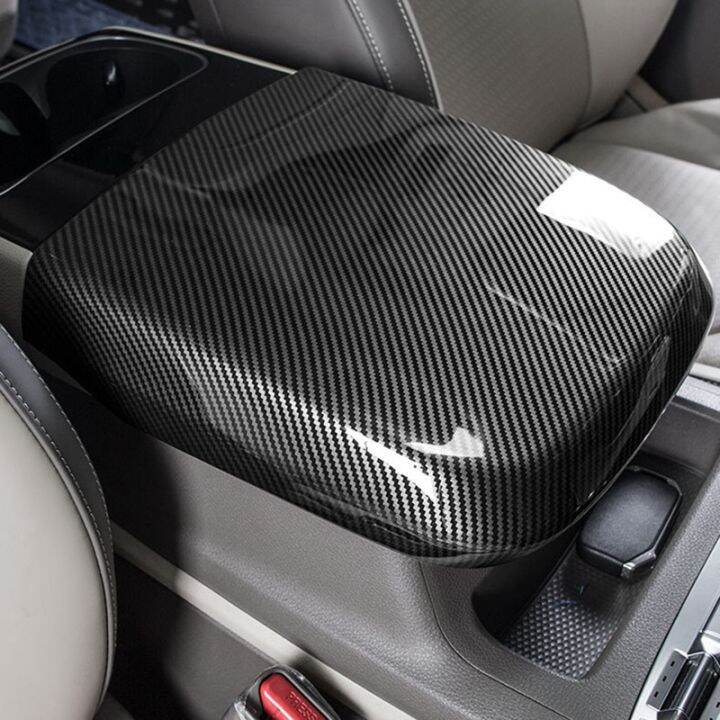 for-kia-carnival-ka4-2021-2022-carbon-fiber-center-console-armrest-box-protector-panel-cover-trim-sticker-accessories