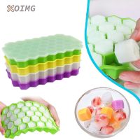 37 Grid Honeycomb Ice Cube Silicone DIY Creative Fruit Ice Cubes Chocolate Pudding For Ice Kitchen Whiskey Cocktail Accessory Ice Maker Ice Cream Moul