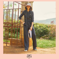 [asv ss22] Elizabeth Jersey Pants กางเกงผู้หญิง ขายาว แต่งเย็บจีบด้านหน้า เอวยางยืด