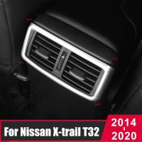 【hot】 Carbon Car Rear Air Condition outlet Vent frame Cover Trim X-trail Xtrail X trail t32 2014-2020 Accessories