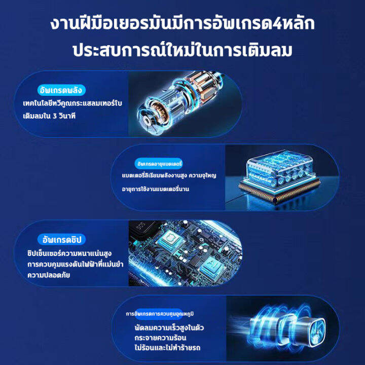 รับประกัน10ปีportable-electric-air-pump-ที่สูบลมรถยนต์-ที่เติมลมยางรถ-เติมลมรถยนต์-ปั๊มลม-การวัดแรงดันที่แม่นยำ-ชาร์จไฟได้12vจอled-3ขนาด-ปั้มลมแบบพกพา-ปั้มลมไฟฟ้า-เติมลมรถยนต์-ปั๊มลมอย่างรวดเร็ว-ที่สู