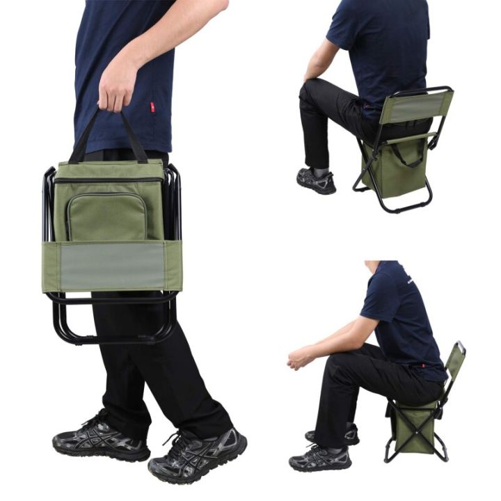 multiftional-outdoor-folding-stool-portable-ice-bag-stool-with-insulation-bag-fishing-stool-beach-chair-lightweight-stool