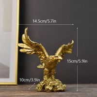 Eagle XS NORTHEUINS American Resin Golden Eagle Statue Art Animal Model Collection Ornament Home Office Desktop Feng Shui Decor Figurines