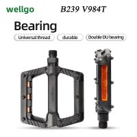 V984T จักรยานเสือภูเขา WELLGO B239แป้นเหยียบจักรยานเสือภูเขาจักรยานถนน120*98*18มมไนลอนอุปกรณ์เสริม Bea ปิดผนึก