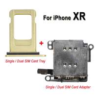 1 เซ็ตสำหรับ iphone XR Dual ซิมการ์ดถาดใส่ถาดซิมการ์ด Reader อะแดปเตอร์ Flex Replacement Part 6 สี-Shumue