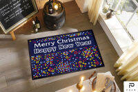 พรมสำหรับแต่งบ้าน พรมปูพื้น พร้อมคุณสมบัติกันลื่น Merry Christmas ยี่ห้อ Praw /Size 60x85 cm