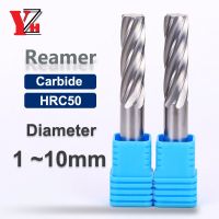 เครื่องคาร์ไบด์ YZH Reamer HRC50 ความคลาดเคลื่อนร่องเกลียว H7 Harened Steel Metal CNC Inner Hole 1 1.5 2 2.5 3 4 5 6 7 8 9 10mm