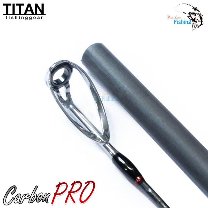 คันตีเหยื่อปลอม-titan-รุ่น-carbon-pro-คาร์บอนโปร-ความยาวคัน-6-6-ฟุต-2-ท่อน-ด้ามเบสบอล-แบลงค์-x-cross-ทั้งคัน