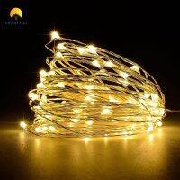 MORO Life Led กลางแจ้ง100Leds String Lights Fairy Holiday Christmas Party Garland ไฟกันน้ำ8โหมด10M