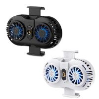 △❒ Radiator 4-6.5 Inches Semiconductor Dual Cooling Fan Phone Cooler for Mobile Gaming Car Driving Phone Cooler Semiconductor