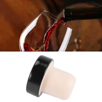 T-Shaped Stopper Reusable Wine Cork Bottle Stopper Sealing Plug Bottle Cap for Wine Beer Bottles (Black)