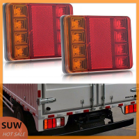 ? SUW กันน้ำ8 LED รถพ่วงไฟท้ายไฟท้าย12V DC รถรถบรรทุกเรือคาราวาน