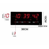 นาฬิกาดิจิตอล ขนาด 36x15x3cm นาฬิกา ตั้งโต๊ะ LED DIGITAL CLOCK นาฬิกาแขวน นาฬิกาตั้งโต๊ะ