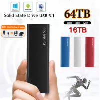 Original M.2 Solid State Hard Disk 2TB ความจุสูง SSD USB3.1Type-C ความเร็วสูงแบบพกพา SSD 500GB ฮาร์ดไดรฟ์ภายนอก