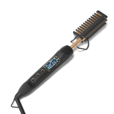 Hot Comb, Electric Hot Comb, Hair Straightening Comb with Anti-Scald and LCD Display, Auto Shut-Off