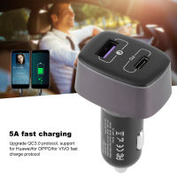 83W USB Car Charger QC3.0 PD Output Fast Charging สำหรับโทรศัพท์แท็บเล็ตคอมพิวเตอร์