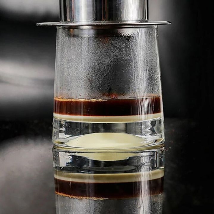 เหยือกที่กรองกาแฟสไตล์เวียดนาม50-100มล-ที่กรองถ้วยกลั่นกาแฟโลหะสแตนเลสสตีลอุปกรณ์ครัว-xiangban