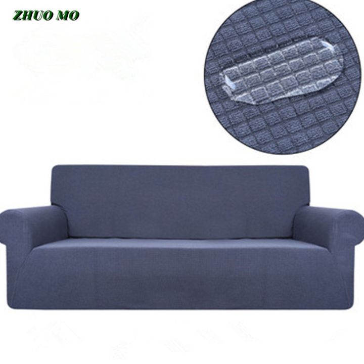 zhuo-mo-ผ้าคลุมโซฟากันน้ำผ้าสแปนเด็กซ์ผ้ายืดลายตารางปอกหมอนเก้าอี้ยาวนุ่มสำหรับตกแต่งบ้านโซฟาลายสก๊อต