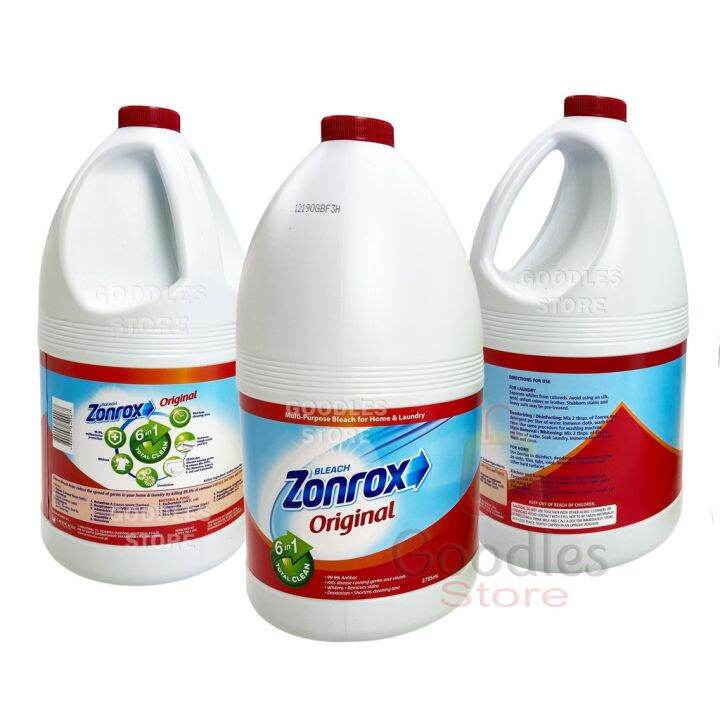 1 Gallon 3785 ml Zonrox Bleach Original Zonrox Bleach Lemon Clorox