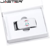 JASTER Custom Logo For USB 2.0 Flash USB stick 64GB 32GB 4GB 8GB 16GB Pendrive Leather Usb+Gifts Box(Over 10pcs Free Logo）