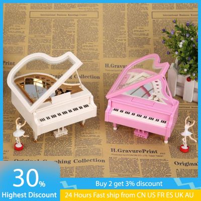 Hand Crank Musical Boxes Romantic Classic Piano Model Dancing Ballerina Music Box Birthday Wedding Gift Home Decoration