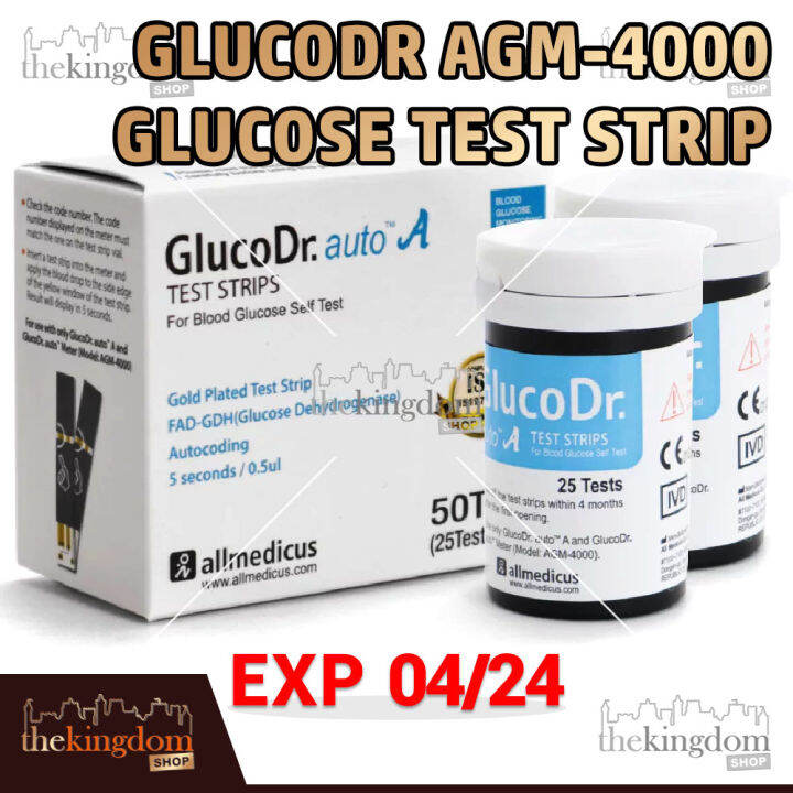 Glucodr Auto Agm Blood Glucose Test Strip Tes Gula Darah Agm