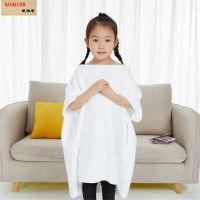 5pcs/Lot sublimation blank Childrens Double Sided Flannel Bath Towel Cape Hooded Pullover Outdoor Travel Warm Pajamas Bathrobe