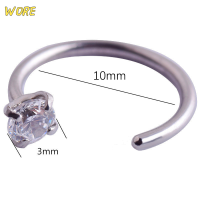 ?【Lowest price】WORE ต่างหูเจาะ CZ สเตนเลส1ชิ้นต่างหูห่วงเจาะกระดูกอ่อนต่างหู tragus daith rook ห่วงเครื่องประดับร่างกายผู้หญิง