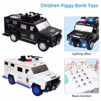 Cartoon Piggy Bank Toys Smart Music Pas Banknote Car Coin Bank Figure Toy Pretend Play Saving Money Kids Cars
