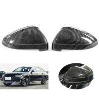 Car Rear Mirror Cover Shell Cap with Auxiliary Hole for A4L B9 2017-2021