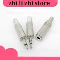 zhilizhi Store 1/5psc 3.5mm mono/Stereo 2 3 pole Metal Male female Jack Plug Solder audio socket adapter socket for Headset Earphone connector