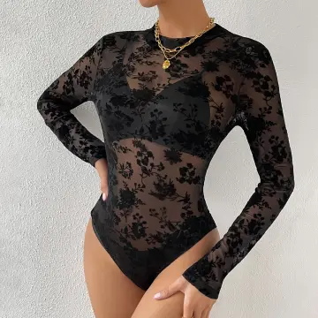 Shop Sheer Mesh Bodysuit Long Sleeve with great discounts and prices online  - Feb 2024