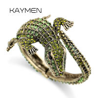 New Fashion Animal Style Vintage Crocodile Bangle celet Antique Golden Plated Full Rhinestones Cuff Bangle Jewelry 4 Colors